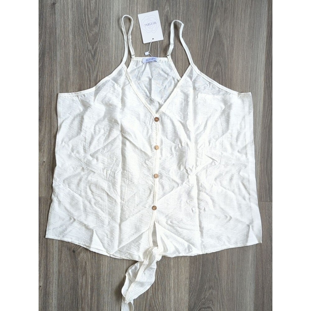 Blueming Women's Cami Button Down Top Size 2XL